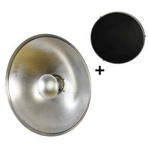 KIT Beauty Dish Silver 55 cm con Grid